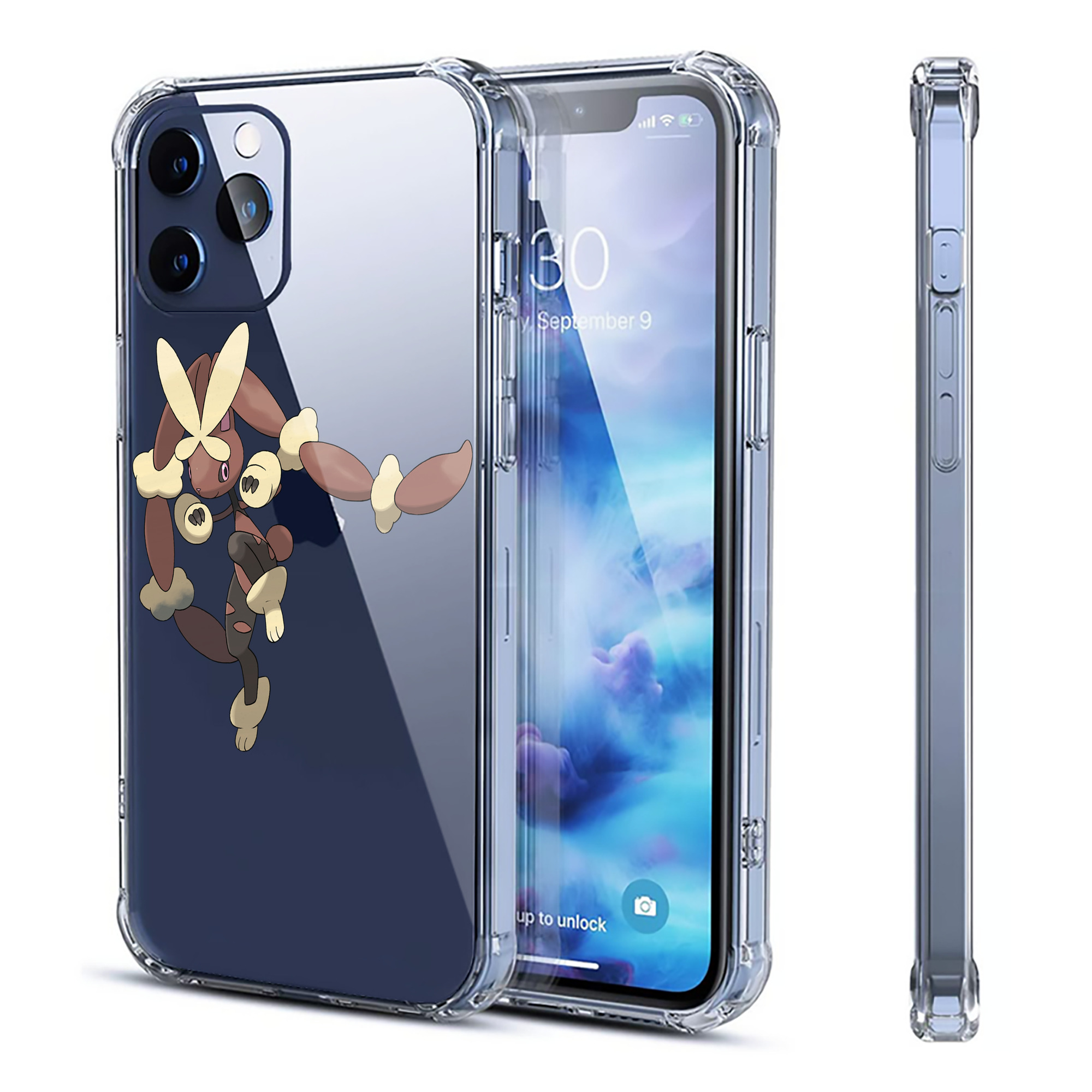 （画像用） ポケットモンスター Pokémon 【iPhone 12シリーズ対応】透明スマホケース（クリアソフトケース）